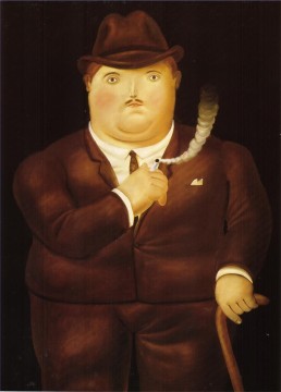 350 人の有名アーティストによるアート作品 Painting - タキシードを着た男フェルナンド・ボテロ